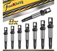 Frankberg 8x Bobina de encendido Módulo de encendido Compatible con E46 E90 E91 E92 E93 E39 E60 E61 F07 E63 E64 F13 E81 E82 E87 E88 F20 F21 7er X1 X3 X5 X6 Z3 Z4 M.i.n.i Sustituir# 12131712219