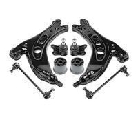 Frankberg Brazo de suspensión Juego de eje delantero compatible con Cordoba 6L2 1.2L-2.0L 2002-2009 Fabia I 6Y2 1.0L-2.0L 1999-2008 Polo 9A 9N 1.2L-1.9L 2001-2009 Replace# 5Z0407333 65B