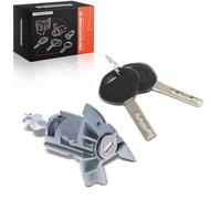 Frankberg Cilindro de cerradura para puerta, llave plateada delantera izquierda compatible con X5 E53 SUV Replace# 51217035421