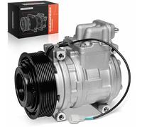 Frankberg Compresor de aire acondicionado con embrague, diésel A0002340811 | Compatible con: Caja Vario B667 B668 B670, Autobús Vario B670, cabezal de accionamiento variable