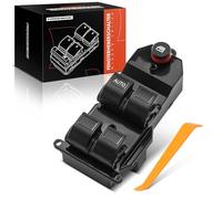Frankberg Interruptor de elevalunas compatible con CR-V 2002-2006 Interruptor de ventana frontal izquierdo con reemplazo de bisel # 35750S9AC02ZA