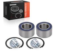 Frankberg Juego de 2 rodamientos de rueda delantera con anillo de seguridad + tuerca compatible con Strada Pick-up 178 278 Tempra 159 SW 159 Doblo MPV 119 223 Replace # VKBA3416