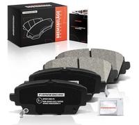 Frankberg Juego de 4 pastillas de freno con lubricante de freno eje delantero compatible con Accord VI CF CG CH CK 1.8L-2.2L 1998-2002 Almera Tino V10 1.8L-2.2L 2000-2005 Replace # 410604U127