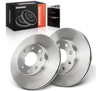 Frankberg Juego de discos de freno con 2 discos de freno delanteros ventilados Ø 236 mm compatible con Spark M300 Aveo/Kalos Hatchback T200 Replace# 96574633,96471274