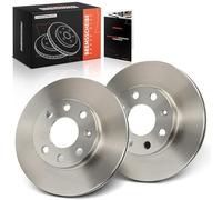 Frankberg Juego de discos de freno de eje delantero compatible con Corsa A CC S83 1.4L 1.6L 1988-1993 Astra F 56 57 1.4L-1.7L 1992-1998 Astra F T92 1.7L 1992-1998 Replace# 90121445