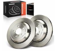 Frankberg Juego de discos de freno para eje trasero izquierdo y derecho, compatible con clase GL X164 3.0L-5.5L 2006-2012 Clase M W164 3.0L-5.5L 2005-2011 Replace# 1644230612