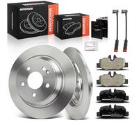 Frankberg Juego de frenos con 2 discos de freno y 4 pastillas de freno traseras, compatible con Vito Bus W639 Vito/Mixto Kasten W639 Viano W639 Replace# A0064204420