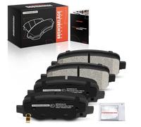 Frankberg Juego de pastillas de freno con 4 pastillas de freno traseras compatibles con 500 X 334 Renegade SUV B1 BU BV Renegade Van B1 BU Compass M6 M7 MP MV Replace # 77367417,77367145