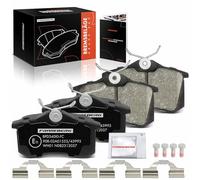 Frankberg Pastillas de freno, pastillas de freno para eje trasero, compatible con A4 8EC B7 1.6L-3.1L 2004-2008 Golf IV Cabriolet 1E7 1.6L-2.0L 1998-2002 Replace# 191698451C