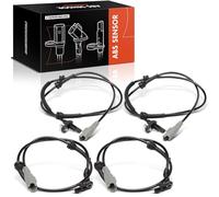 Frankberg Sensor de velocidad ABS compatible con Partner Citron Berlingo 2008-2023 C4 2006-2013 ABS Sensor Front and Rear Set of 4 PCS Replace# 9655270080
