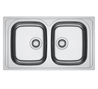 Franke 101.0712.802 - Fregadero SKX 620-86 FREG SPARK Sobre Encimera 2 Cubetas Mueble de 90 Cm