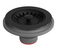 Franke 112.0668.276 Tapón sin desbordamiento Color Line matt-112.0668, Negro Mate