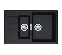 Franke 114.0496.085 granito fregadero de cocina con único y una mitad Bowl, Onyx