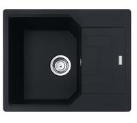 Franke 1140686739 - Fregadero Fragranite 1 Cubeta Con Escurridor 45 cm Negro Mate