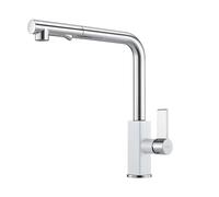 Franke 115.0392.368 - Grifo cromado para fregadero de cocina de Maris, color blanco