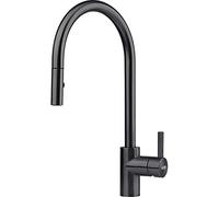 FRANKE 115.0613.671, Grifo del fregadero de la cocina Eos Neo pull-out spray, Acero inoxidable negro