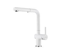 FRANKE 115.0653.387, Grifo del fregadero de la cocina Active L pull out spray, Blanco polar