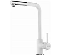 FRANKE 115.0668.382, Grifo del fregadero de la cocina Sirius L Side pull-out, Cromo/blanco polar