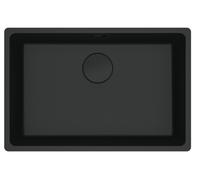 Franke 1250697318 - Fregadero Fragranite 1 Cubeta 70 cm Negro Maté
