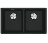 Franke 1250717092 - Fregadero Fragranite 2 Cubetas 80 cm Negro Mate
