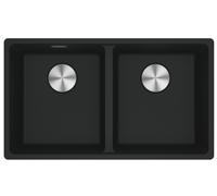 Franke 1250717093 - Fregadero Fragranite 2 Cubetas 80 cm Negro Mate