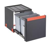 Franke Cube contenedor de residuos 28 l negro-gris-rojo 134.0039.330