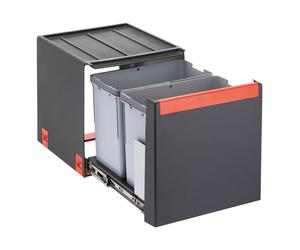 Franke Cube contenedor de residuos 28 l negro-gris-rojo 134.0039.330