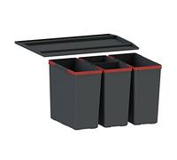 Franke Easysort 600-2-2 Clasificador de Residuos, Negro, 37.8 x 56.4 x 34.3 cm