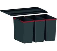 Franke Easysort 600-3-0 Clasificador de Residuos, Negro, 37.6 x 56.4 x 34.3 cm