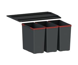 Franke EasySort contenedor de residuos 43.5 l negro-rojo 121.0494.192
