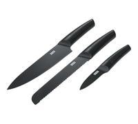 Franke Juego de tres cuchillos de acero inoxidable-negro-112.0545.792