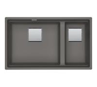 Franke Kubus 2 KNG 160-46-21 - Fregadero fraganite 1,5C stone grey