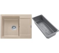 Franke Maris fregadero de granito con bandeja escurridora 62x50 cm beige 114.0741.965