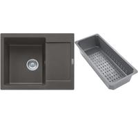 Franke Maris fregadero de granito con bandeja escurridora 62x50 cm gris/grafito/ónix 114.0741.966