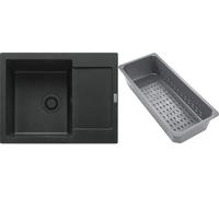 Franke Maris fregadero de granito con bandeja escurridora 62x50 cm gris/grafito/ónix 114.0743.089