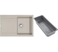 Franke Maris fregadero de granito con bandeja escurridora 78x50 cm beige 114.0741.970