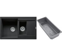 Franke Maris fregadero de granito con bandeja escurridora 78x50 cm gris/grafito/ónix 114.0743.075