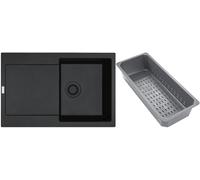 Franke Maris fregadero de granito con bandeja escurridora 78x50 cm gris/grafito/ónix 114.0743.090