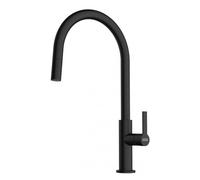 Franke Maris Slim J 115.0728.389 - Grifo de cocina negro mate con boquilla desplegable