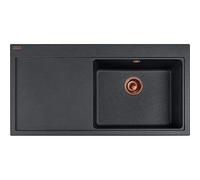 Franke Mythos MTG 611 - Fregadero (Fregadero encastrado bajo encimera, Rectangular, Fragranite, Negro, 1 senos, Rectangular)
