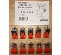 Franke Schock 112.0012.785 - Juego de 10 pinzas de fijación para fregadero de acero inoxidable
