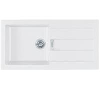 Franke Sirius S2D-611L - Fregadero blanco polar, 1 cuenco y 1 escurridor