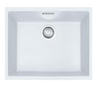 Franke Sirius SID 110-50 - Fregadero de cocina de tectonita, 53 x 44 cm, color blanco, fácil de limpiar, diseño elegante para cocinas modernas, duradero y elegante, modelo 125.0363.788