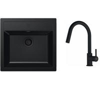 Franke Sirius SID fregadero con grifo negro/negro 143.0733.328