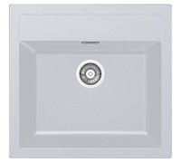 Franke Tectonite Sirius 610 114.0205.051 - Fregadero empotrable, color blanco