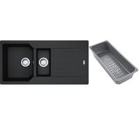 Franke Urban fregadero de granito con bandeja escurridora 100x50 cm gris/grafito/ónix 114.0743.081