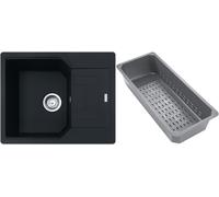 Franke Urban fregadero de granito con bandeja escurridora 62x50 cm negro 114.0741.986