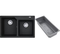Franke Urban fregadero de granito con bandeja escurridora 78x50 cm gris/grafito/ónix 114.0743.082