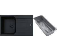 Franke Urban fregadero de granito con bandeja escurridora 78x50 cm gris/grafito/ónix 114.0743.099