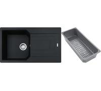 Franke Urban fregadero de granito con bandeja escurridora 86x50 cm gris/grafito/ónix 114.0743.078